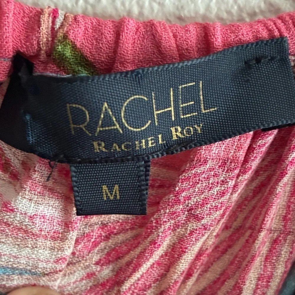 Rachel Roy Multi Print Swim Beach Cover Up Multi Color Overhead Dress M